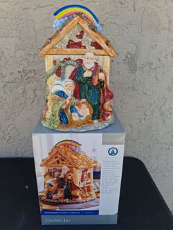 Cookie Jar13"Christmas🎄Nativity!Jarra p Galletas!