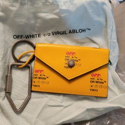 OFF WHITE c/o VIRGIL ABLOH YELLOW/BLACK CARD HOLDER