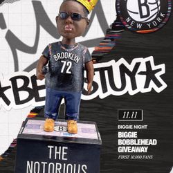 Nets Vs Raptors 11/11 Biggie Bobble Head Night