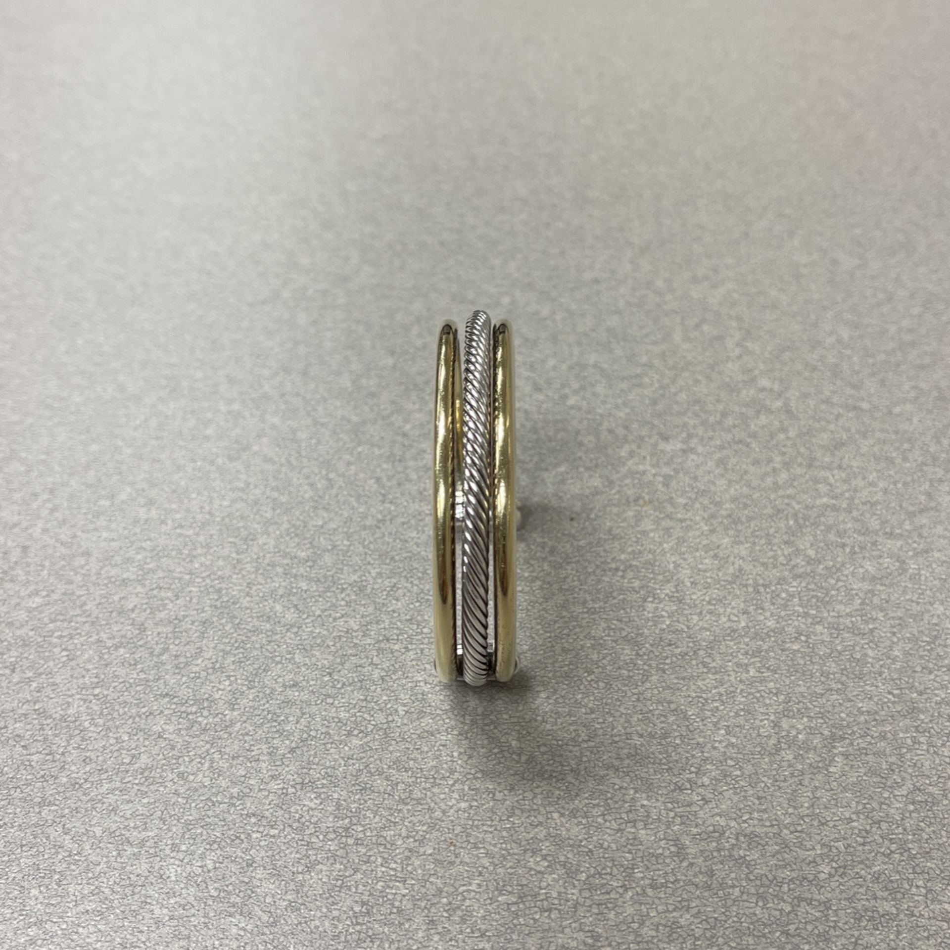 David Yurman 18k/ 925 3 Row Cuff Bracelet