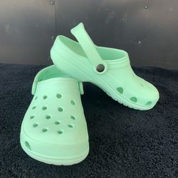 Time And Tru Slip On Eva Casual teal Women Clog Sandal, Size 7