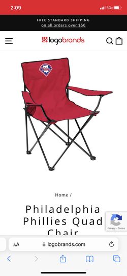 2 Used Phillies Chairs Fold Up 