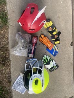 Softball Helmets And Gloves