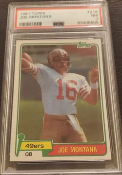 Joe Montana Rookie Card 1981 & 1982 Topps