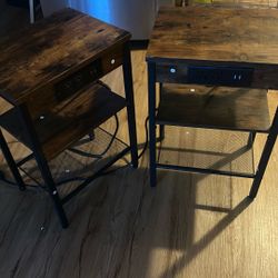 Two tables with blue Bluetooth in them for 100 bucks