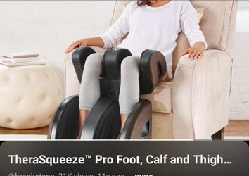Leg calf and feet massager Brookstone Therasqueeze