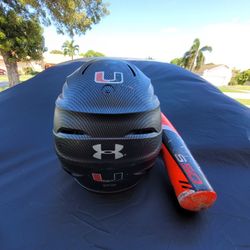 Baseball Helmet and Bat