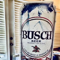 GIANT ANHEUSER BUSCH 6-FT BEER CAN 2-Sided KEVIN HARVICK
