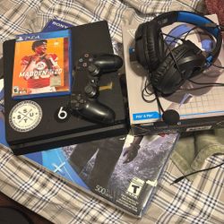 PlayStation 4  1 Tb With Control Headset And Games