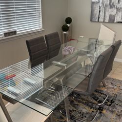 Expandable Dining Table And Chairs