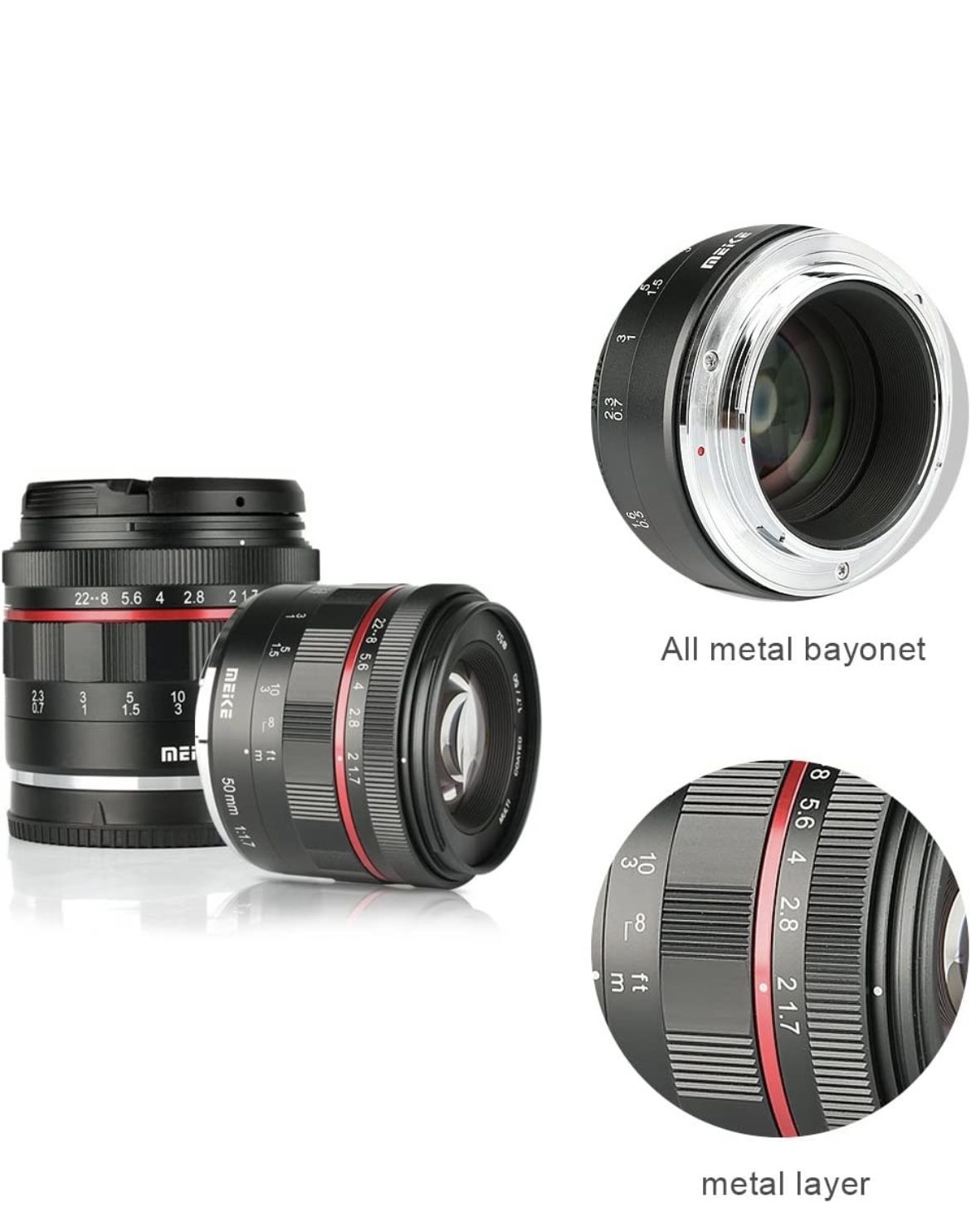 Meike 50mm Full Frame Large Aperture Manual Focus Lens