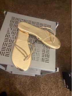 Gold bling sandal