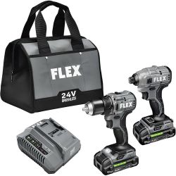 FLEX 24V Cordless Compact Drill Driver and Impact Driver Combo Kit