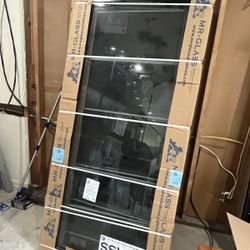 Black Matte Exterior Slider Door 
