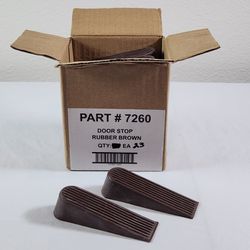 NEW CASE OF BROWN RUBBER DOOR STOPS (23)