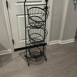 Basket Rack 3 Tier (Metal) $40