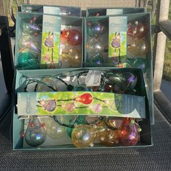 (5) Boxes Of 10 Count Iridescent Teardrop Lights