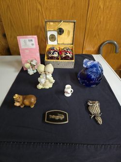 Collectibles. Precious Moments, Lacoste Buckle, Glass Wave, Etc