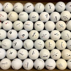 100 Mixed Brands Golf Balls White