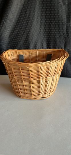 Wicker Bike Basket Front Cargo for Women and Men, Fits Most Bicycles