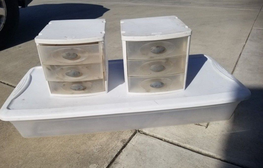 White Plastic Storage Containers All For $15