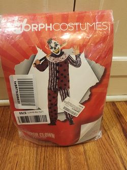 Scary creepy killer clown Halloween costume