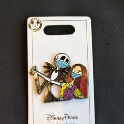 Jack Skellington And Sally Disney Trading Pins With Masks