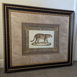 Two Elegant Wall Art Frames with leopard prints 