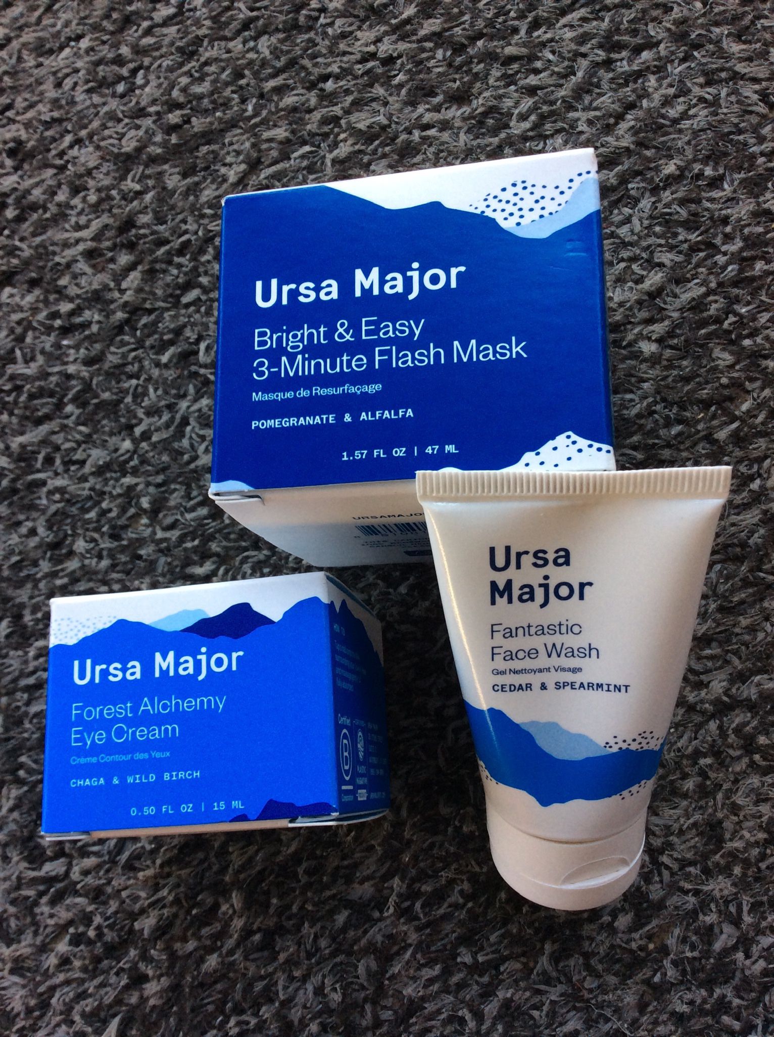 All Ursa Major Products Shown Mask Eye & Cleanser