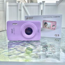 Rare PURPLE Digital Camera 64MP  camera  with 32Gb memory Card With Box , User Manual , Pouch , Lanyard , Photography
