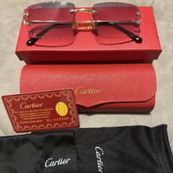 CART Luxury Designer Sunglasses With Box And Case ✅
