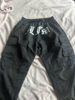 I love fast money ilfm skull cursive chrome hearts windbreaker cargo jogger pants size medium