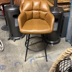 Brown and Black Bar Stool Chairs 