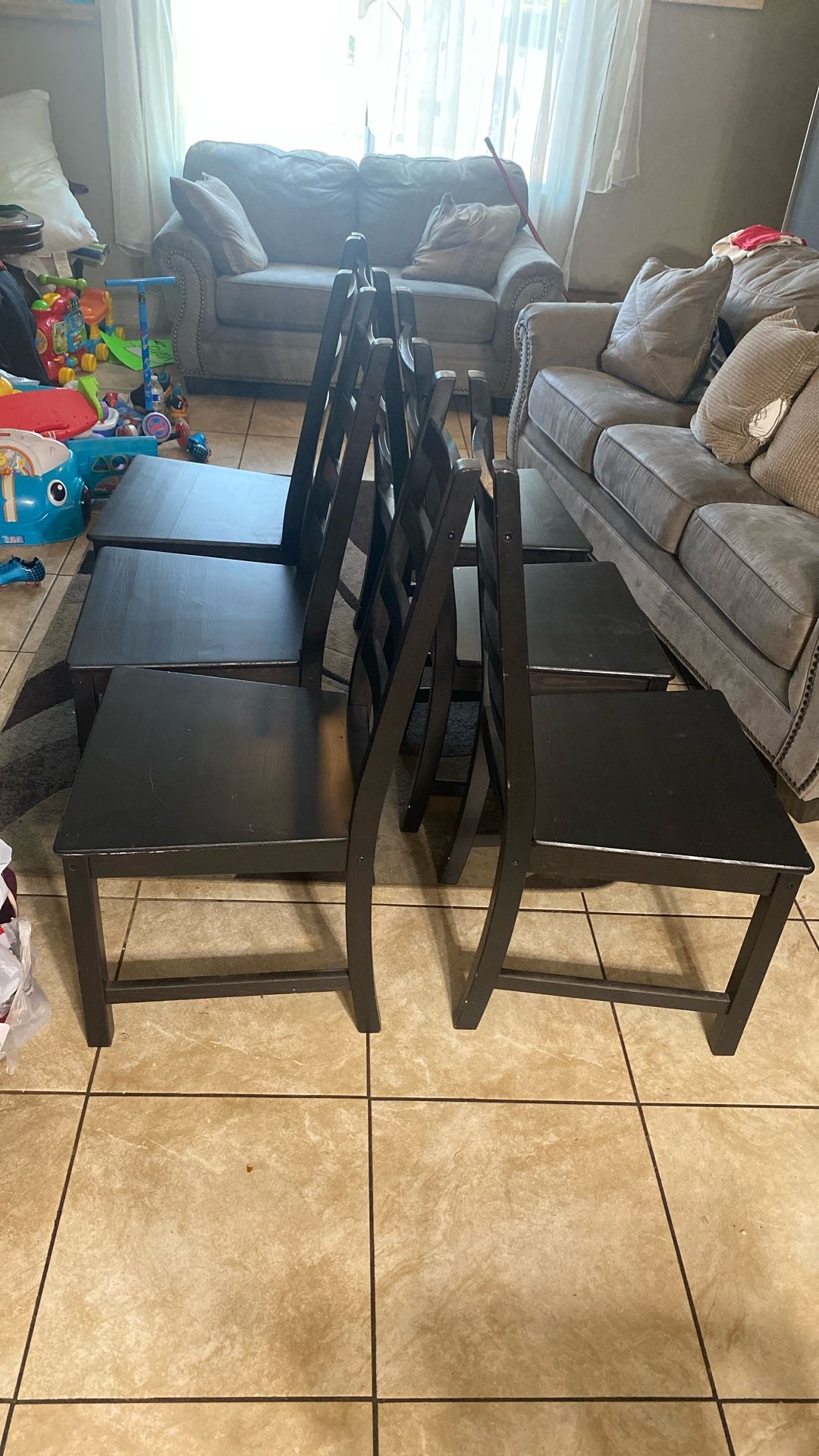 6 wood chair