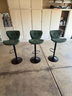Green barstool chairs