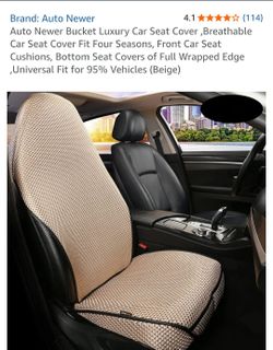 Car Seat Covers (2) and Steering Wheel Cover