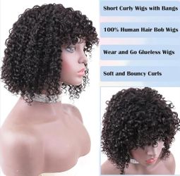 Short Curly Bob-100% Human Hair