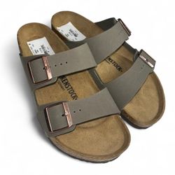 BIRKENSTOCK ARIZONA BIG BUCKLE IN STONE!🔥
