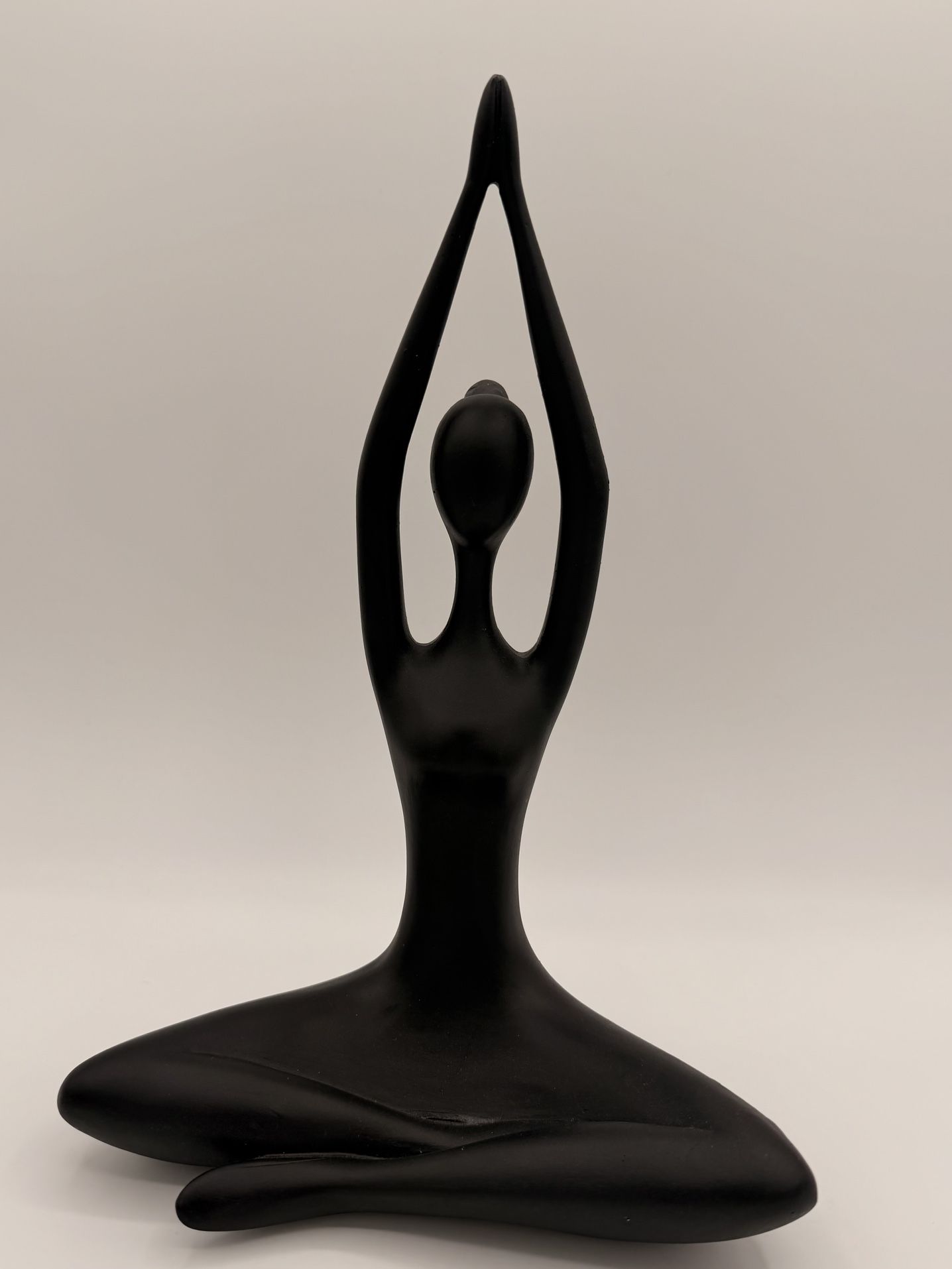 Yoga & Meditation Figures – 3D Printed Black Abstract Statues | Zen Home Decor