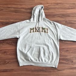 Gildan Miami Hurricanes NCAA Hoodie Sweatshirt Men’s Sz Xl Gray