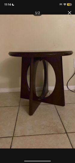 Wood end table