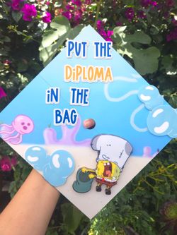 Spongebob grad cap topper