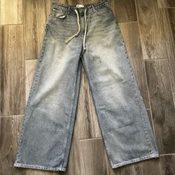 Light blue wide leg zara jeans