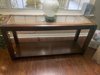 Long window  or couch table-approx dims=51”W, 15.5D, 25”H