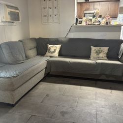 L Shape Grey Couch 