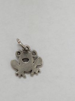 Retired James Avery Flat Frog Charm 925 Sterling Silver