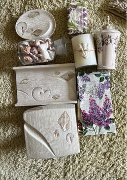 Seashell bathroom set