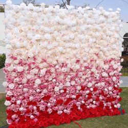 Flower Wall (White, Pink, Red) - Daily | 8x8ft (Delivery + Setup)