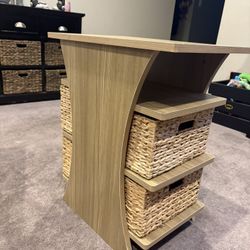 Pair of Modern farmhouse end table w/ storage