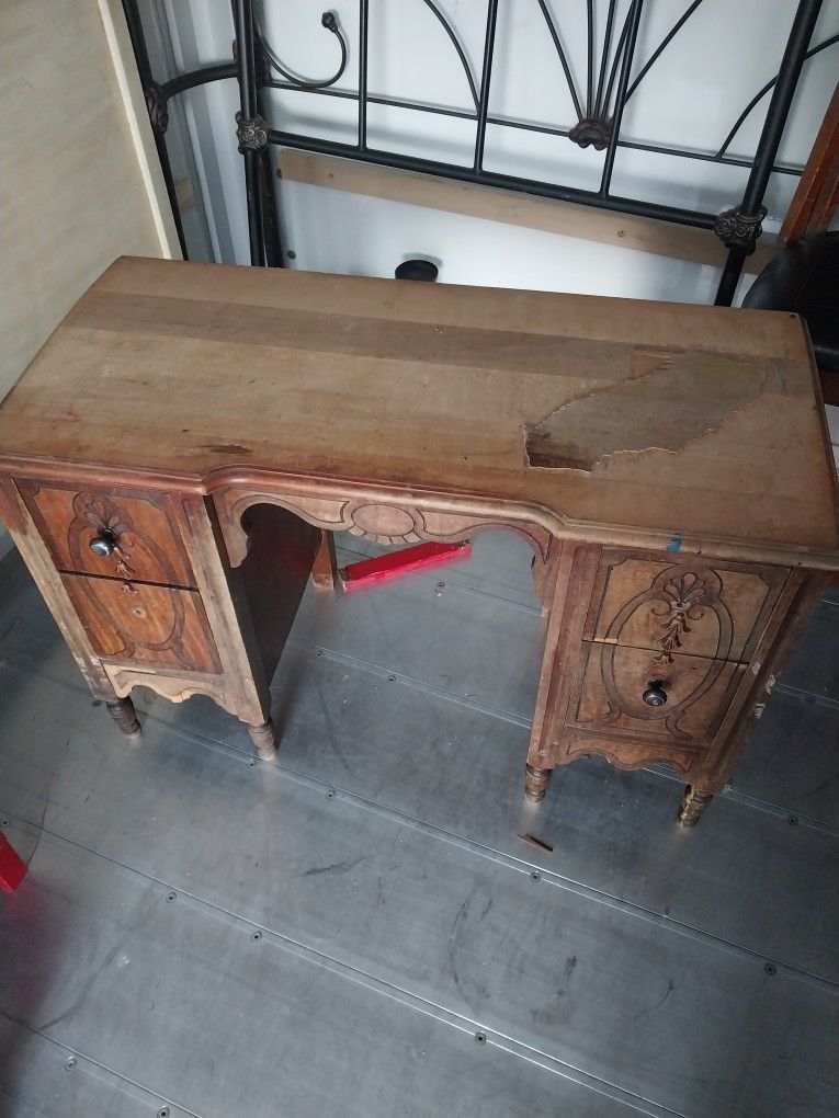 Antique Writing Desk Needs Restoration